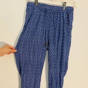 Old Navy Blue Drawstring Cotton Pants POCKETS!